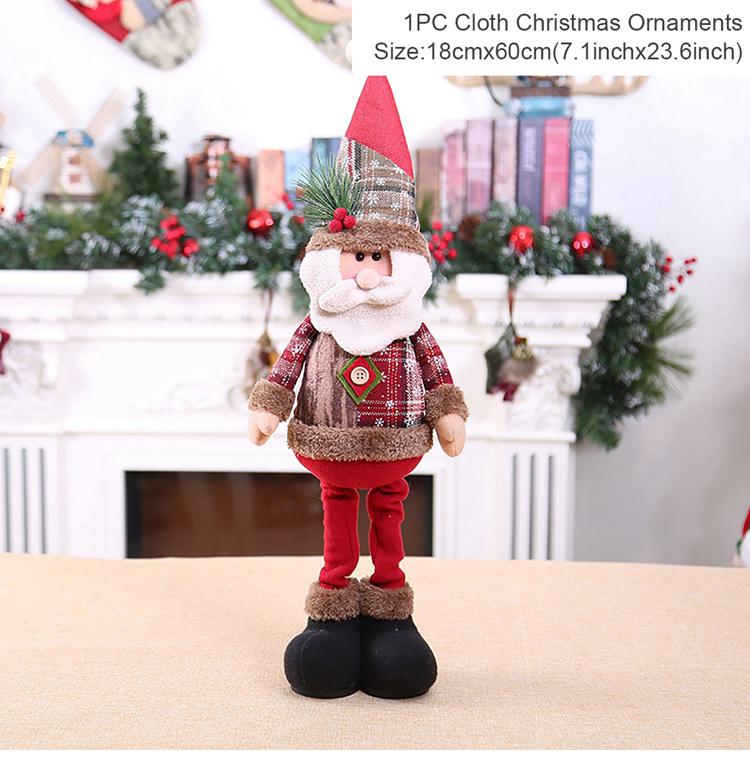 

Телескопічна різдвяна лялька Merry Christmas Decorations For Home 2024 Christmas Ornament Xmas Navidad Noel Gifts New Year 2025