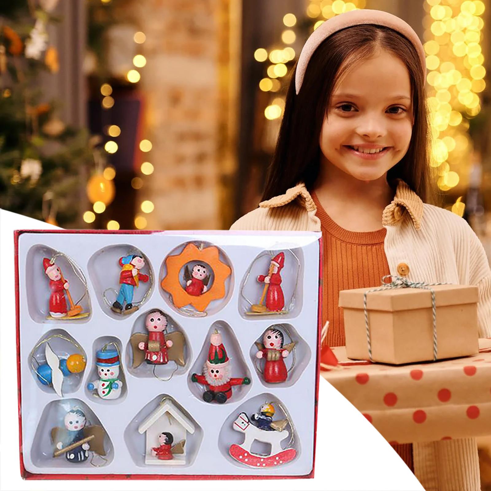 

Деревянная Подарочная Коробка Подвеска Рождественская Елка Детский Подарочный Набор Украшения Рождественский Подарок