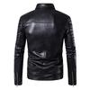 New Men's Motorcycle Leather Jacket, Multi-Zipper, Men's Leather Jacket B