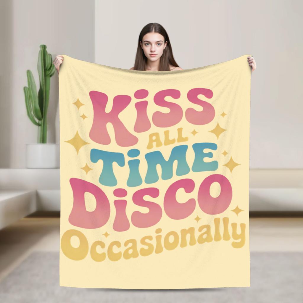Kiss All The Time Album Blanket Fleece Harrys Music Styles Warm Throw Blankets for Airplane Travel Bedspread