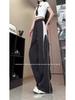 Unisex Striped Summer Pants for Teens, 2025 New Arrival, Straight Cut Wide-Leg Sports Style