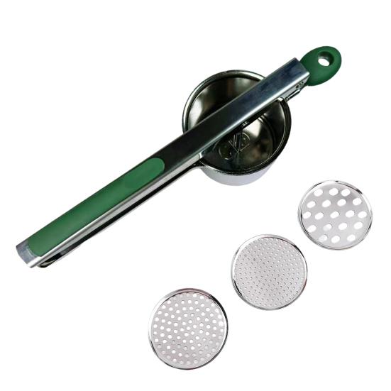 Lis na bramborovou kaši, nerezový lis na brambory, ruční odšťavňovač, šťouchadlo na brambory, profesionální kuchyňský nástroj