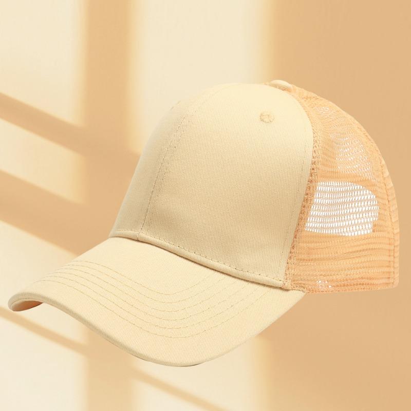 Outdoor Tourism Team Building Cotton Mesh Cap Summer Sunscreen Shading Breathable Cap Embroidery