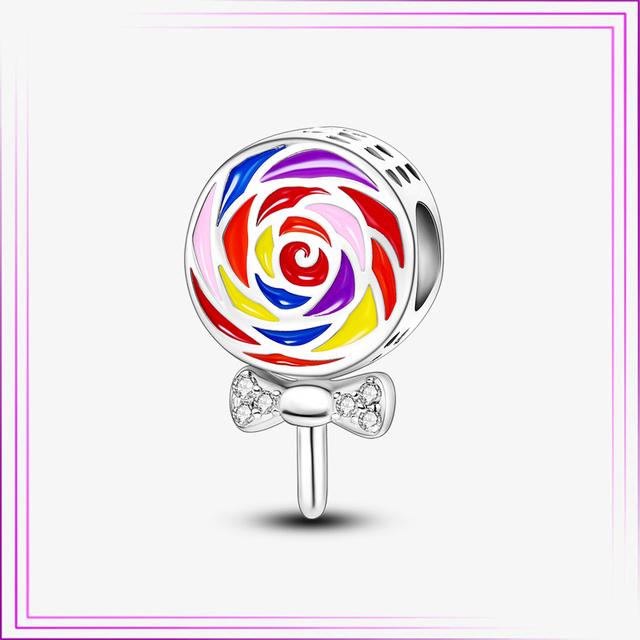 925 Sterling Sølv Hjerte Blomst Luftballong Flamingo Rosa Sjarm Plata De Ley Bil Katt Perle DIY For Originalt Armbånd Smykker