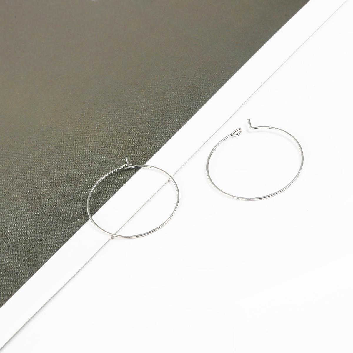 

50 шт. серьги-кольца круглые подвески 20-35 мм для бисера серьги ювелирные изделия серьги «сделай сам» 25mm 50pcs