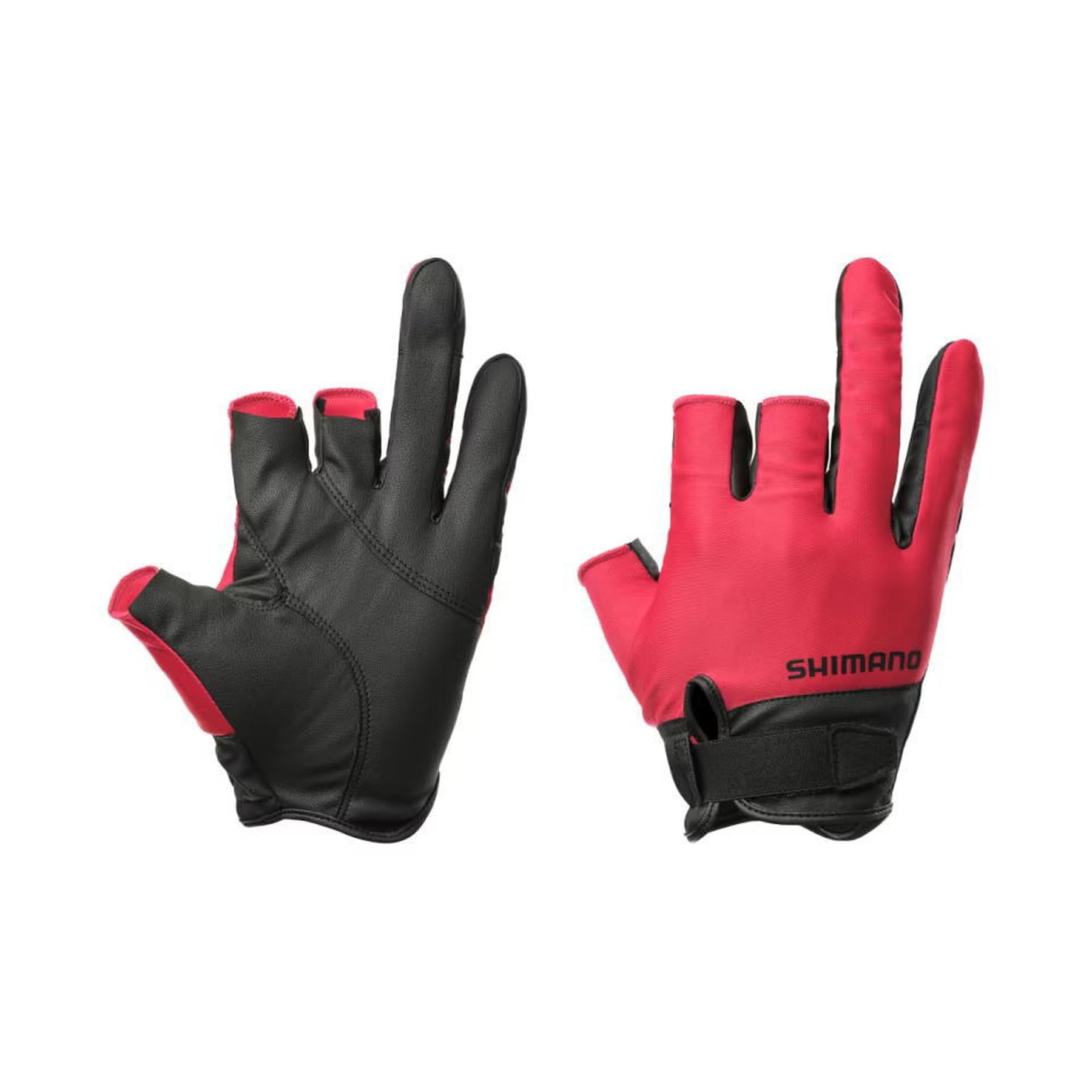 Перчатки Shimano 01 Базовые Размер L, Трехпалые, GL-008Y, Красные,