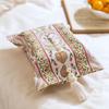 Retro Taschentuchbox Stoffbezug Quaste Orientalischer Östlicher Stil Wohnzimmer Schlafzimmer Auto, Kreativer Druck Halter Geschenkidee 18x24cm