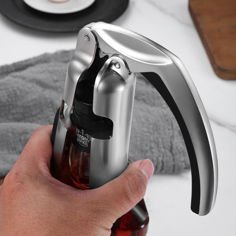 Zinc Alloy Red Wine Champagne Bottle Opener Simple Semi-automatic Household Commercial Wine Champagne Bottle Opener Labor-saving