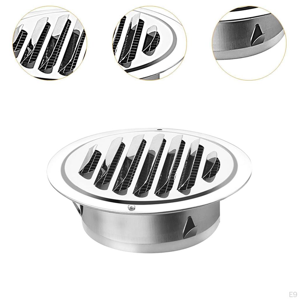 Air Vent Ducting Extractor with Mesh Screen Exhaust Outlet Grille Cover for Home Wall