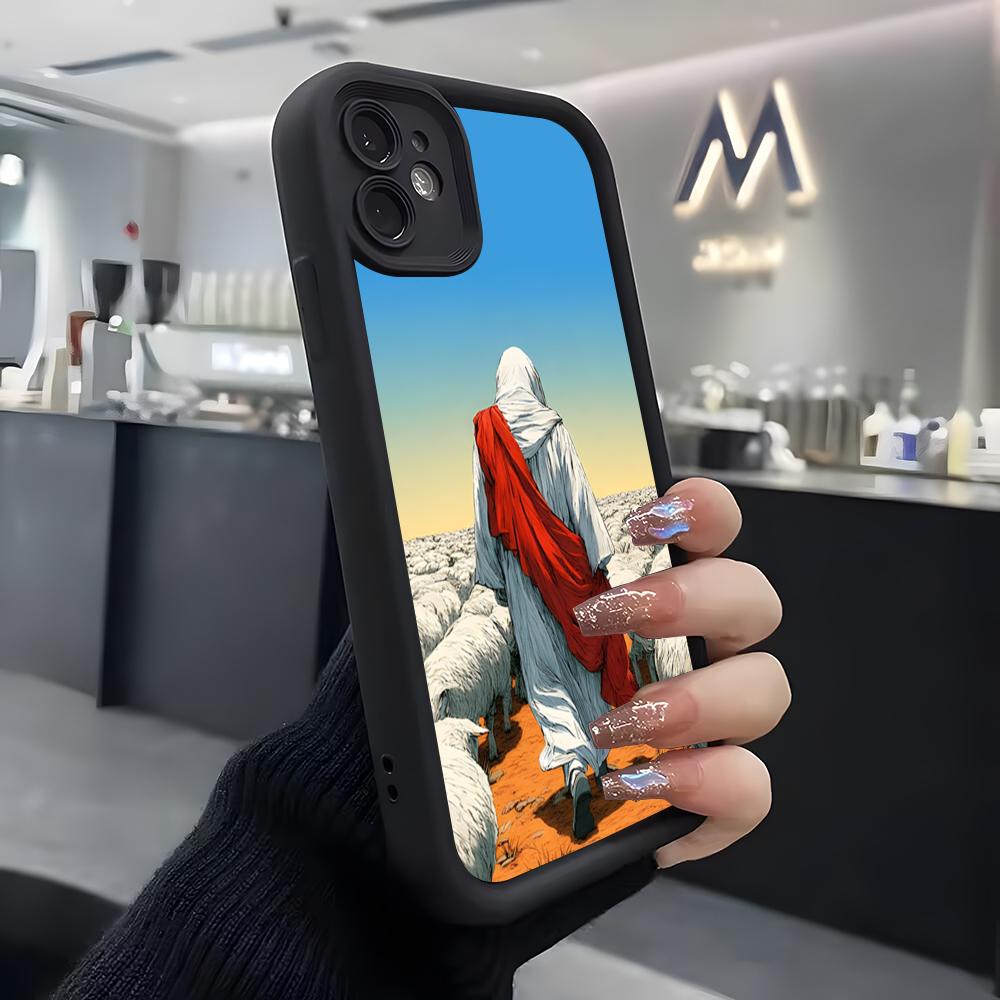 

Христианская Библия Иисус Чехол для телефона Для IPhone Air 17 Pro Max 16 E 15 14 Pro Max 13 12 11 Mini Plus Мягкий силикон Черный чехол iPhone Air