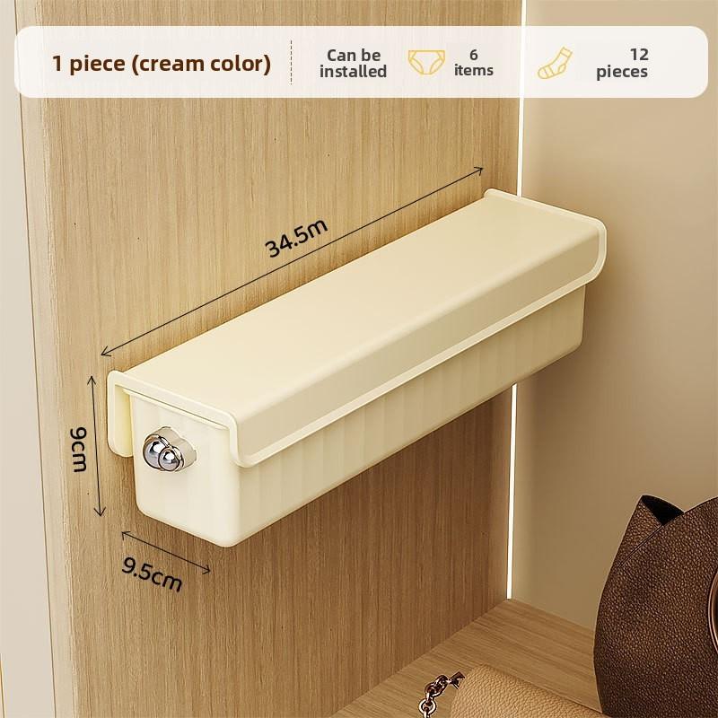 Modern Minimalist Plastic Wall Mount Storage Box With Dividers For Closet Organization