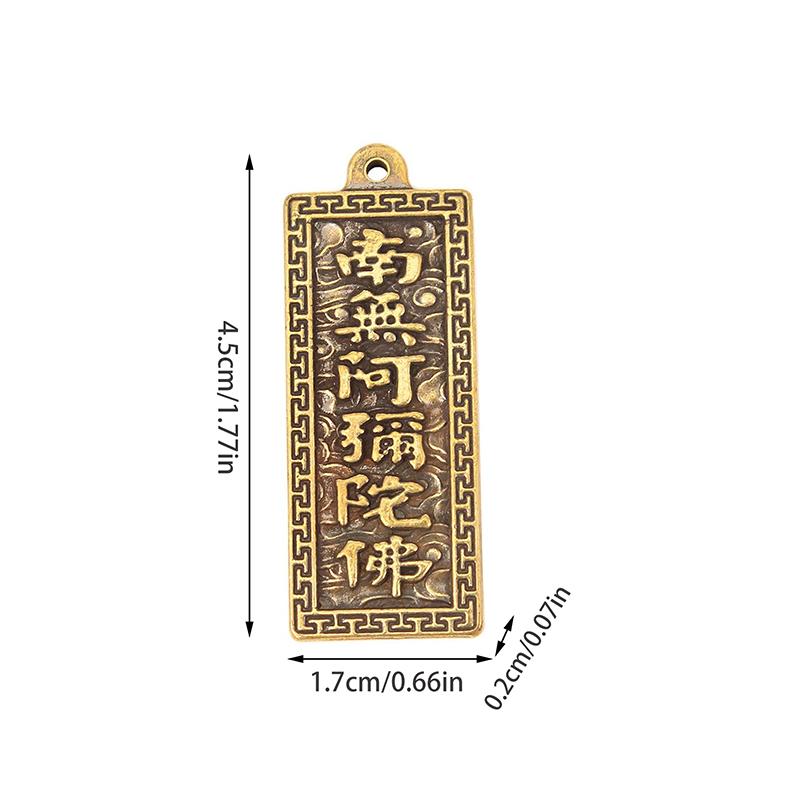 1 Stück Messing Amitabha Buddha Anhänger Auto Schlüsselanhänger Anhänger Halskette Anhänger