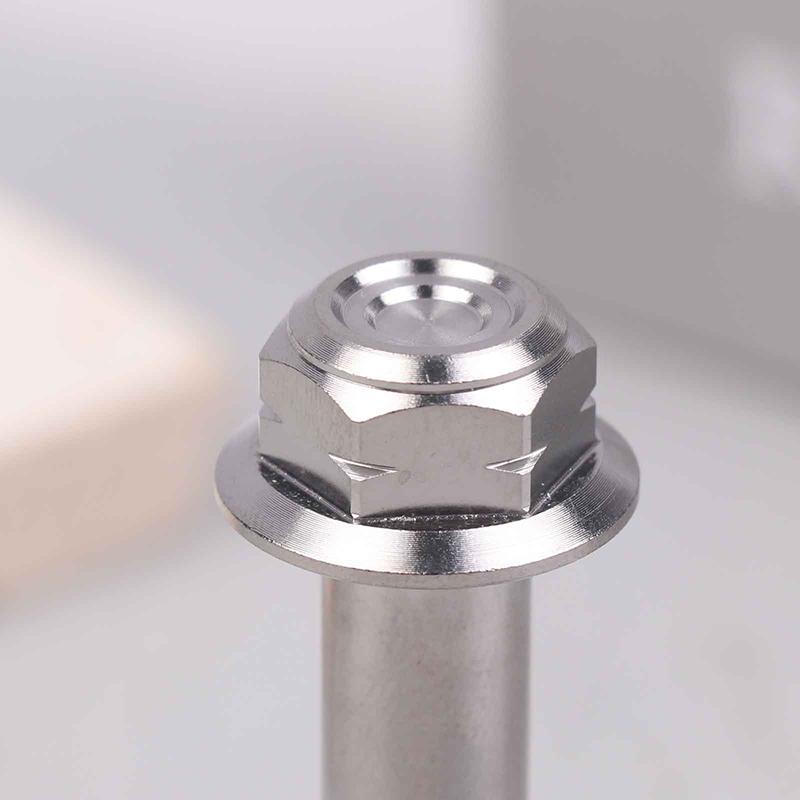 Titanium Alloy Flange Head Screw M6M8M10 Motorcycle, Car Modification, Weight Reduction, External Hexagonal Screw