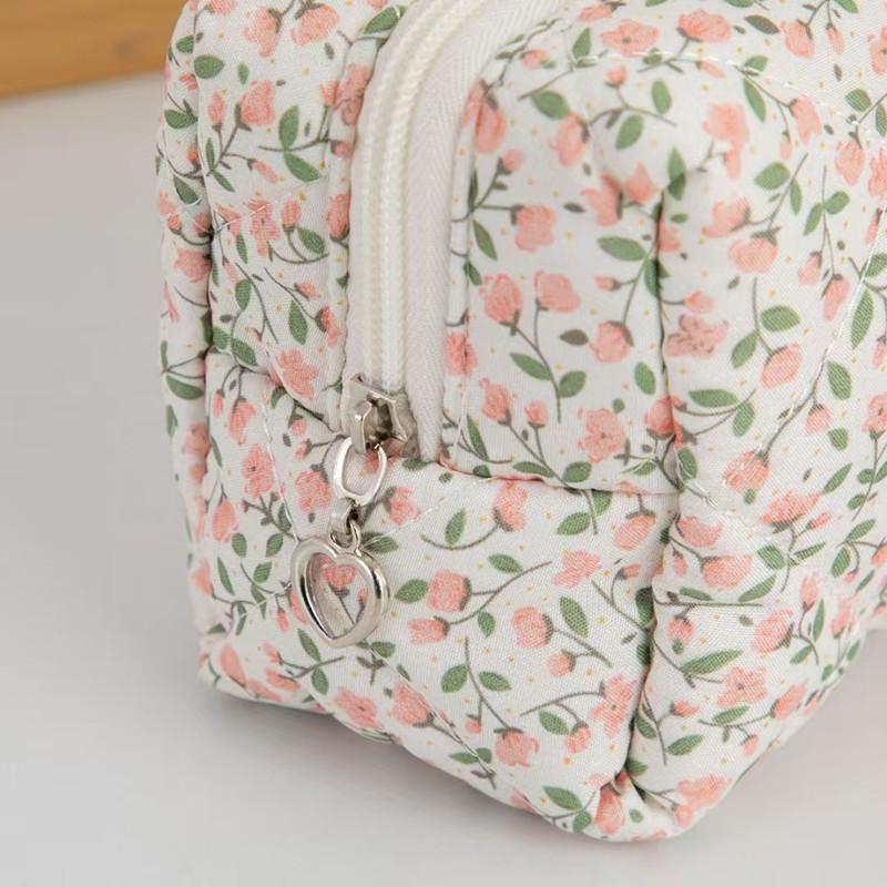 2/1pcs Cosmetic Bag Women Floral Makeup Case Organizer Flower Printed Cosmetic Pouch Travel Toiletry Bag Beauty Case Organizer