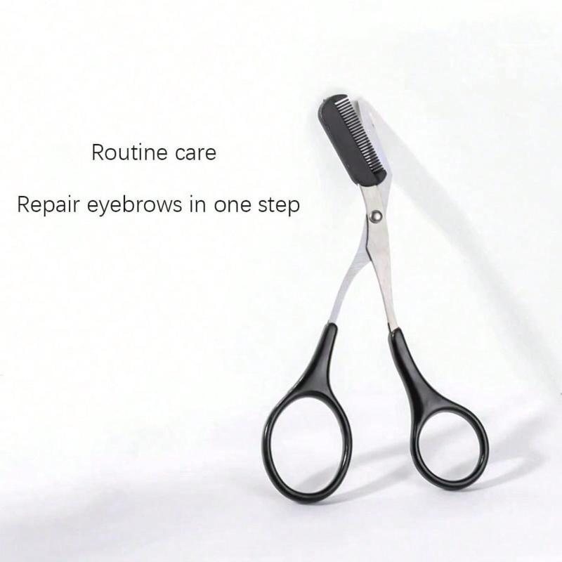 1pc Small Scissors, Stainless Steel Eyebrow Scissors, Comb Eyebrow Scissors, Small Scissors, Tools for Men