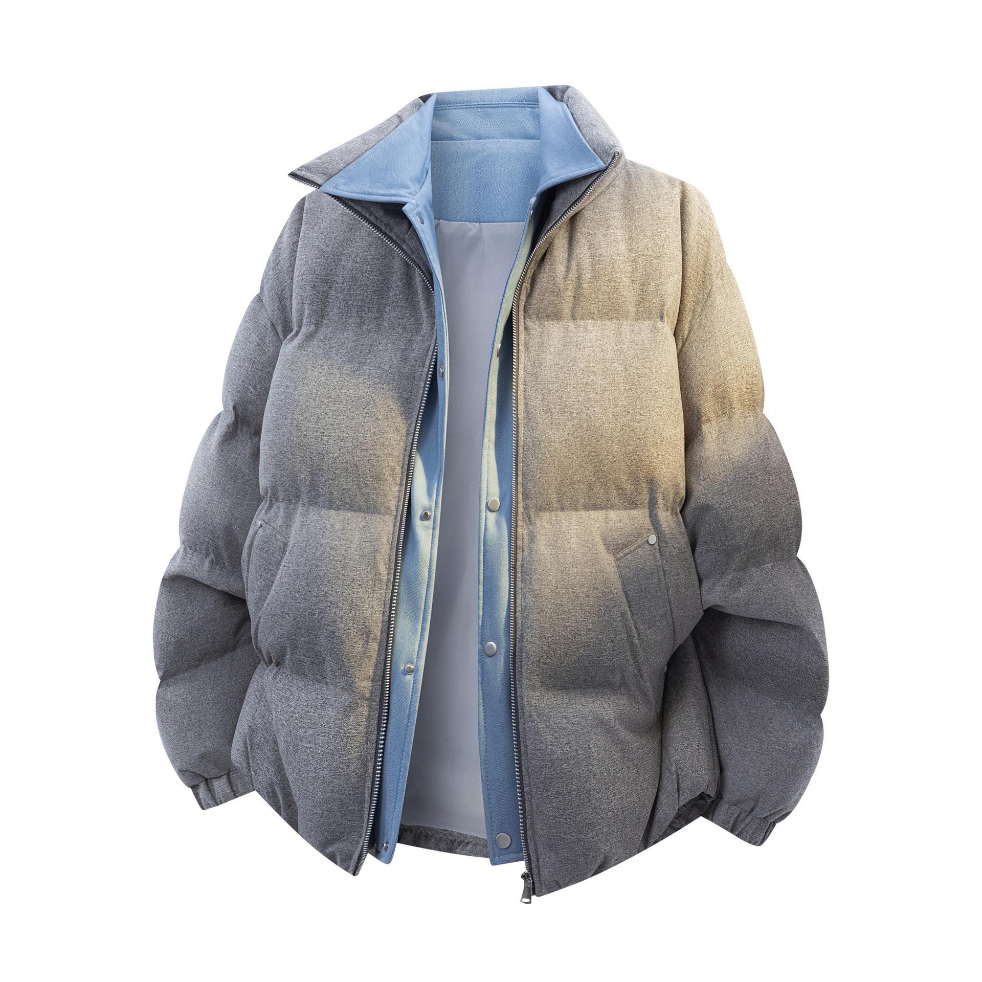 

Unisex Patchwork Cotton Puffer Jacket - Warm Versatile Casual Fashion XXL
