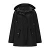 Giacca Donna Impermeabile Antivento Leggera Giacca Antipioggia con Tasche Cappotto Antipioggia Impacchettabile da Donna con Cappuccio