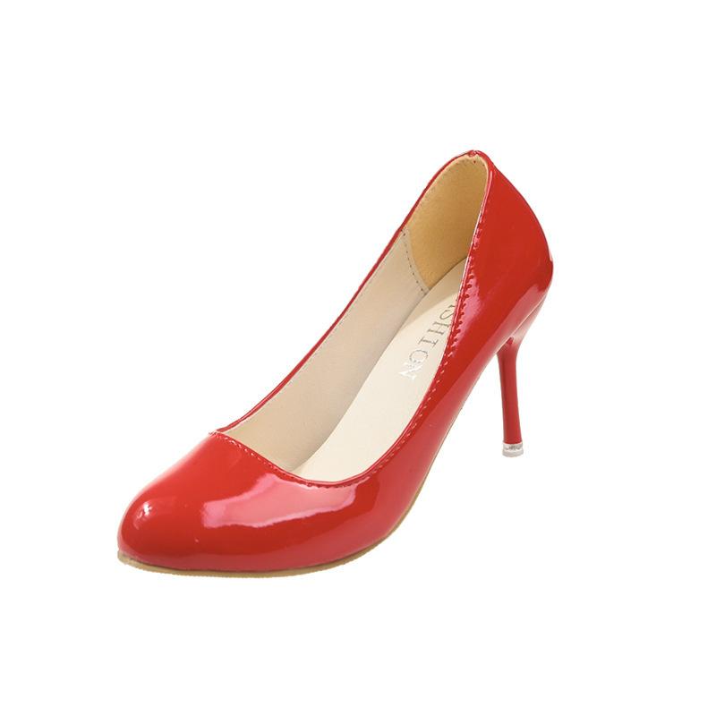 2025 summer foreign trade new low-top work shoes large size thick high heel shallow mouth foot cuff pointed thick heel round head women's shoes
