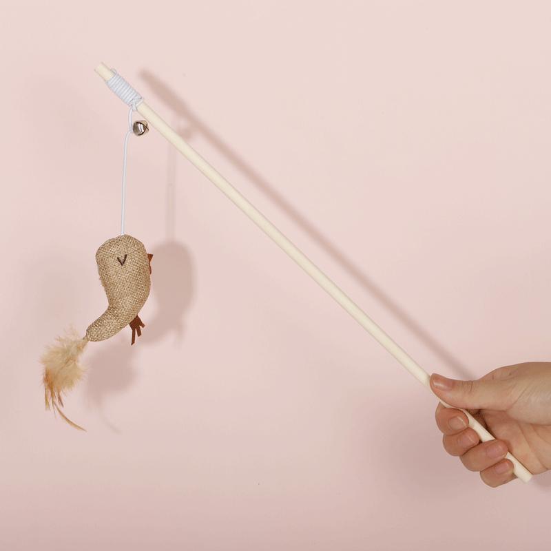 Fun Cats Playtime Swords Hemp Feathers Mouse Durable Cottons Hemp Sticks