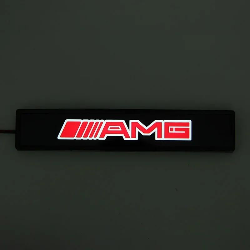 1pcs Car  Light LED Front Hood Grille Emblem Badge Decor For Mercedes Benz AMG A B C E S CLA GLA GLB GLC GLS GLK CLS Class