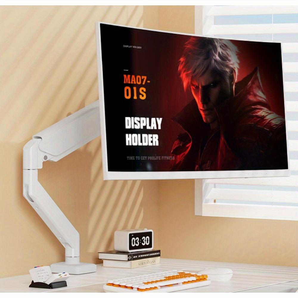 Computer monitor stand, adjustable and rotatable, cantilever base desktop, punch-free, display heightening stand