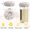 100% Cotton Sourdough Jar Cover,5 PCS Reble Sourdough Bread Proofing Starter Jar Cloth Covers for Most Glass Mason Sour Dough Crock