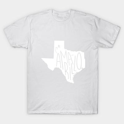 T Shirt Women Amarillo Texas White Ink Harajuku Print Kawaii Tshirt Summer Short Sleeve Female T-Shirt Top Tee