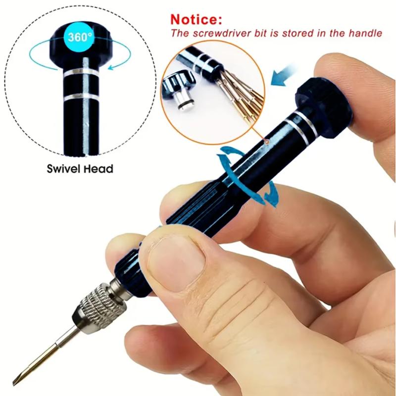 1 Set 5 In 1 Multifunctional Small Screwdriver Kit Repair Tool For Eyeglass Sunglasses Electronics Cellphone Jewelry And More