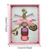 Bag Charm Macaron Cake Pendant Zinc Zinc Alloy Bowknot Macaron Key Ring  Purse Handbag