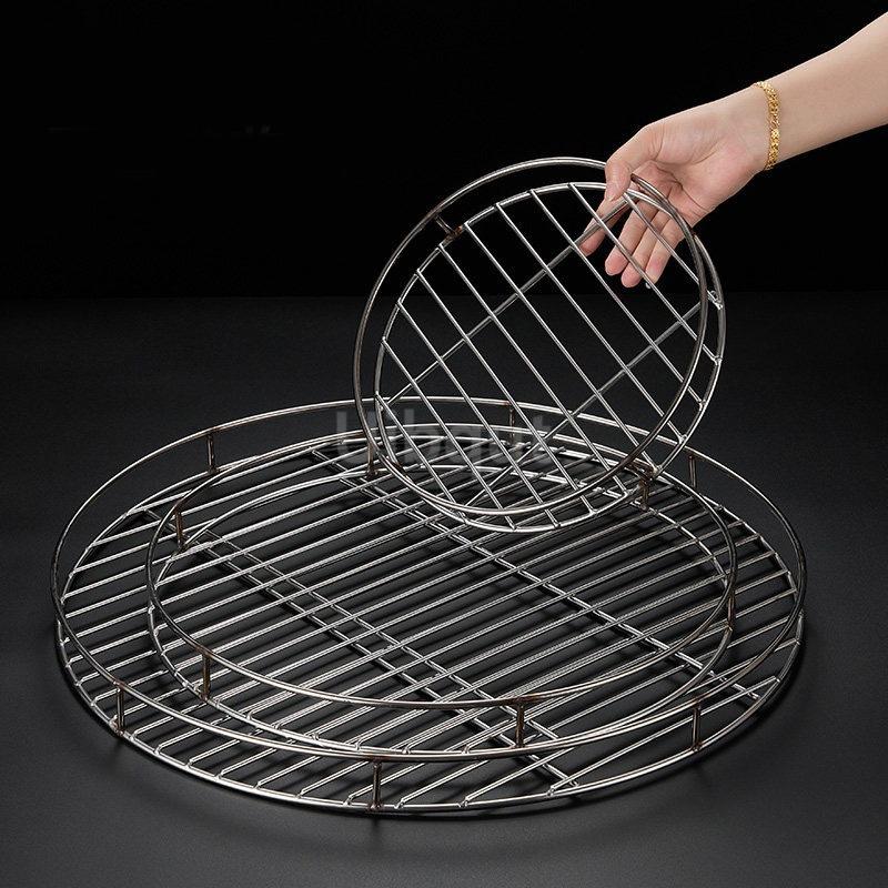 Extra Thick Meat Press Floating Meat Dedicated Rack Smoked Meat Rack Round Stainless Steel Steaming Rack Anti Burn Steamer Liner