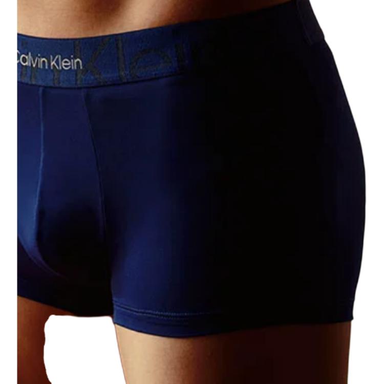 Calvin Klein Double Gravity Jacquard Waistband Soft Anti-Chafing Boxer Shorts Men Boxer Shorts Deep-Blue NB3312VN7