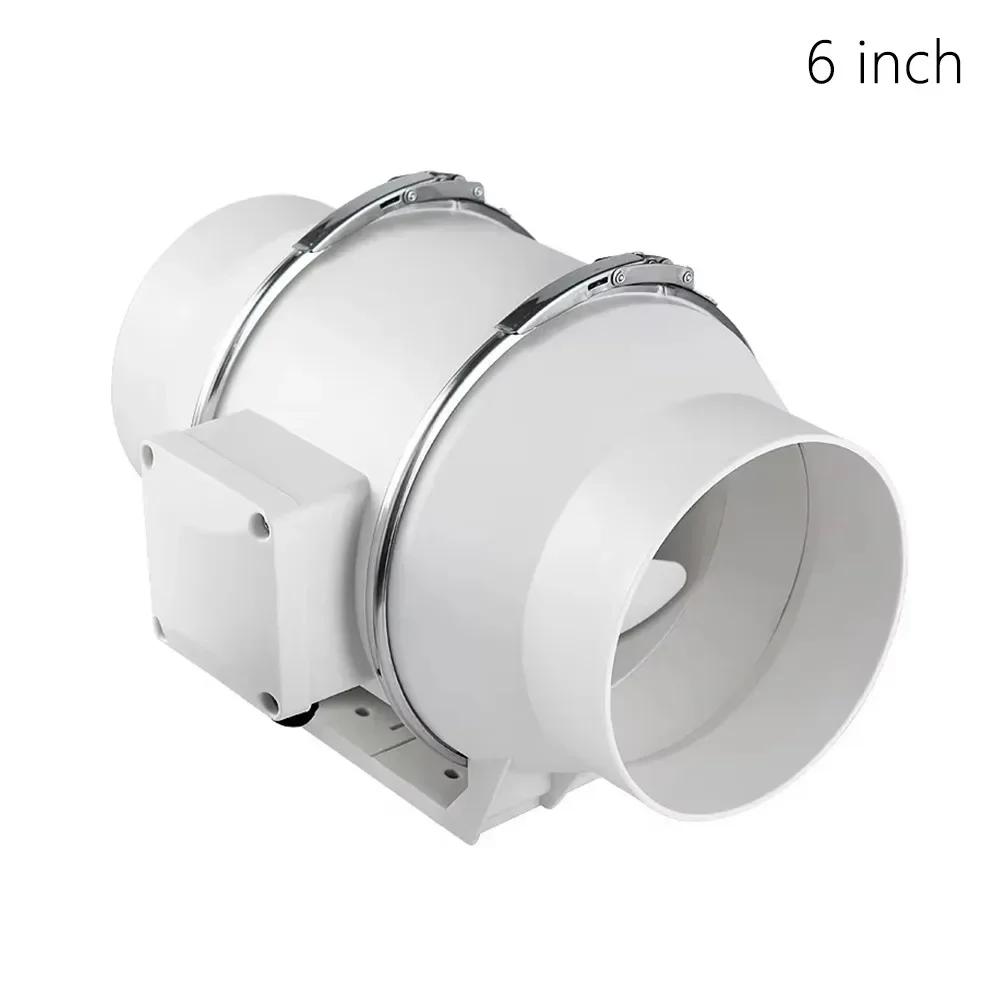 New 1Pcs Durable Silent Industrial Exhaust Fans 4/6inch Round Pipe Duct Fan Air Clean Ventilator Bathroom Kitchen Toilet Wall