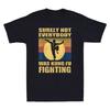Sûrement Pas Tout Le Monde Faisait Du Kung Fu Citation Drôle Vintage T-shirt Homme Tee T-shirt Unisexe