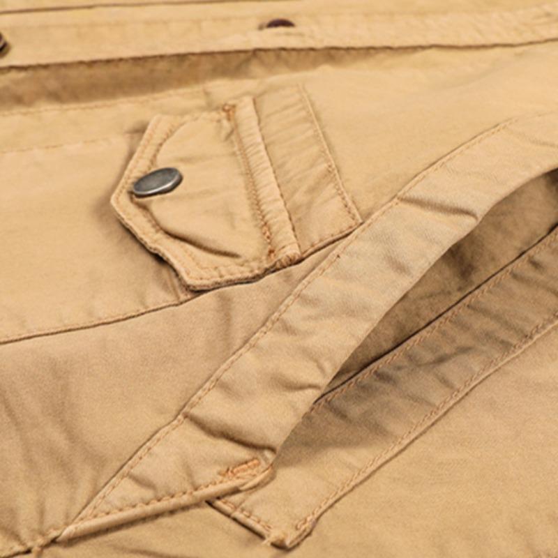 Spring and Autumn Men's New Loose All-match Multi-pocket Shirt Jacket