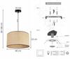 Hanging Lamp, Ceiling Chandelier, Lampshade 40 Cm