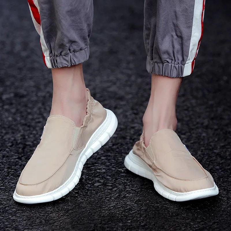 Old Beijing Stoffschuhe Herren Frühling Atmungsaktive Slip-On-Schuhe Arbeitsschuhe Freizeitschuhe Skateschuhe Bequeme Sneakers Papa-Schuhe