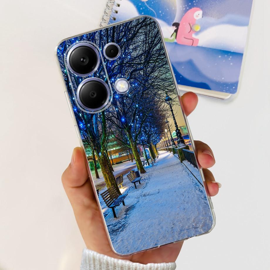For Xiaomi Redmi Note 13 Pro 4G / 5G Back Case SOFT Slim TPU Silicone Flower Butterfly Colorful Bumper Funda For Note13 Pro Capa
