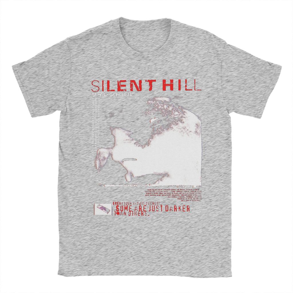 Silent Hill 1 Game T Shirts for Men Pure Cotton Novelty TShirts O Neck Tees Short Sleeve Clothing Big Size