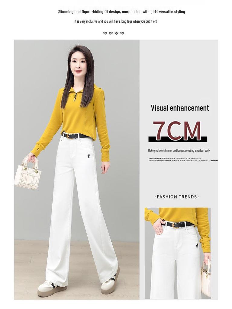 Women’s High-Waisted Yellow Wide-Leg Floor-Length Jeans - Spring 2026 Edition