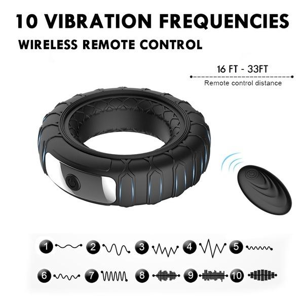 Buy Male Penis Vibrating Ring Delaying Ejaculation Cock Rubber Rings ...