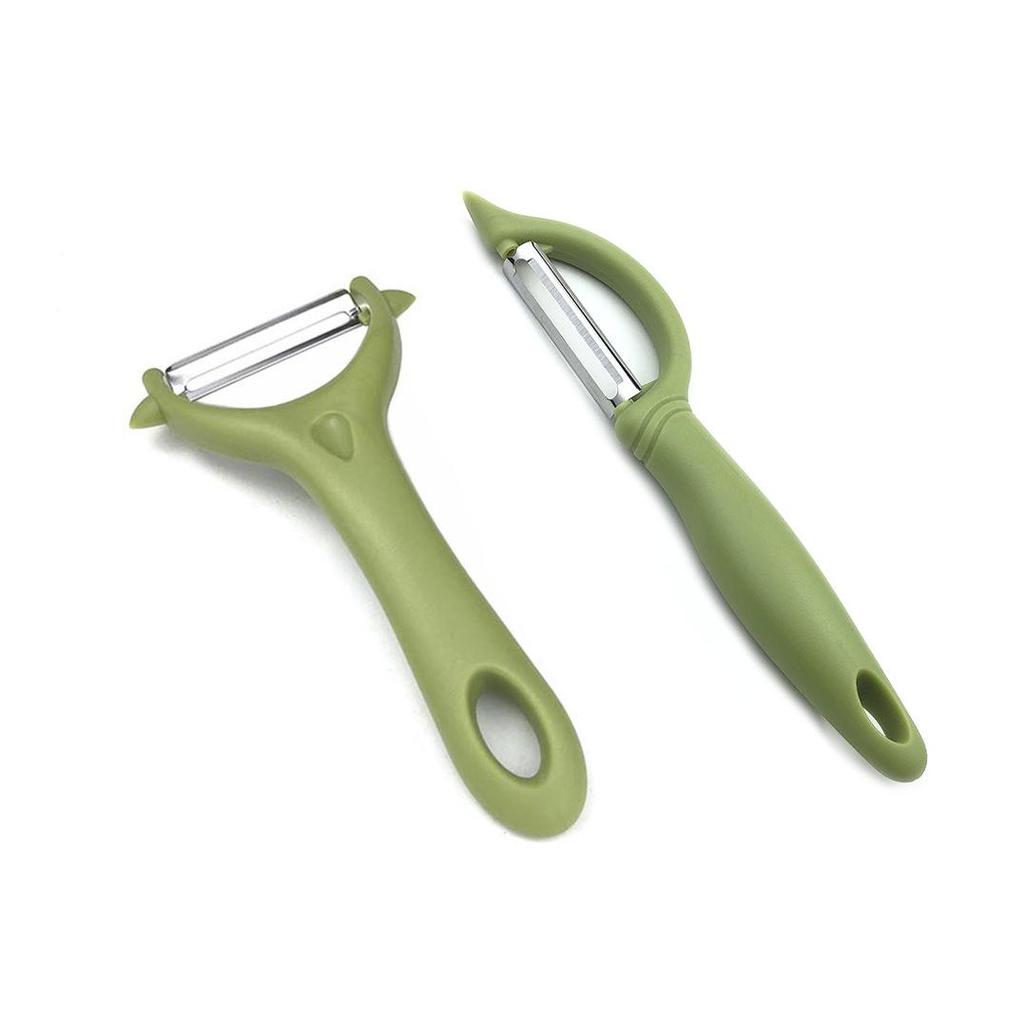 Stainless Steel Melon and Vegetable Peeler with Plastic Handle - Essential Kitchen Gadget