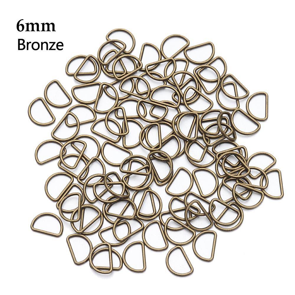 

quality Mini Ultra-small 4 colors D-Buckle Diy Dolls Buckles Belt Buttons Doll Bags Accessories 6mm бронзовий