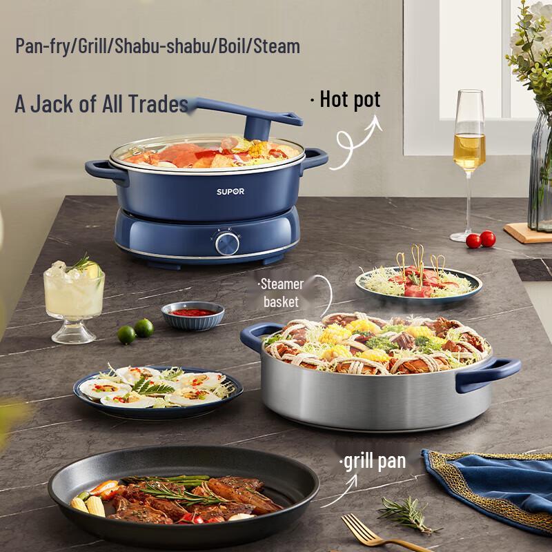 SUPOR 6L Multi-functional Electric Hot Pot CN plug (adapter included)