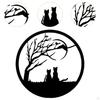 Cat Metal Wall Art Decor Artwork Decoration Hanging Ornament for Shop Above Bed