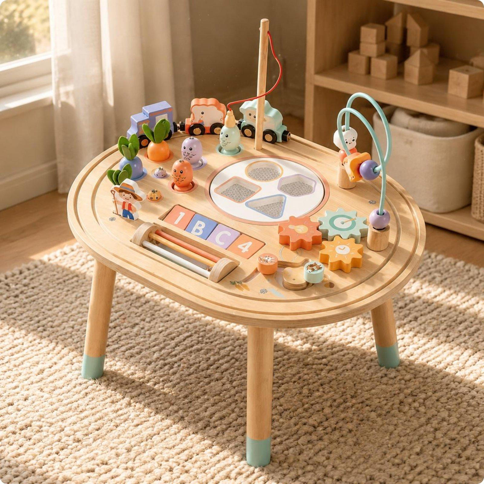 Developmental Activity Table Wood Finish Wooden
