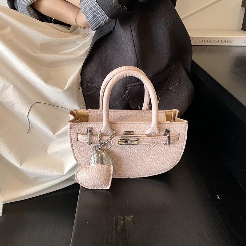 New Women's Bag Fashionable and Versatile Platinum Bag Solid Color Portable Shoulder Oblique Span Bag