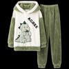 Shenbaolai Winter Thickened Coral Fleece Couple's Pajamas