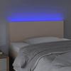 VidaXL Tête de Lit à LED Meuble de Chambre à Coucher Accessoire de Lit Simple Tête de Cadre de Lit Intérieur Cappuccino 3121415