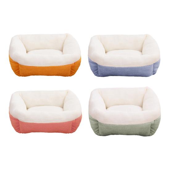 Orthopädisches Hunde-Sofa-Bett Flauschiges Katzen-Beruhigungsbett mit erhöhten Polstern Rutschfester Boden Waschbar Warmes Haustier-Kuschelbett für kleine mittelgroße Hunde Katzen
