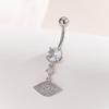 Fashion Zircon Butterfly Belly Button Rings Shiny Crystal Bow Navel Piercing For Women Girls Sexy Belly Ring Beach Jewelry Gifts